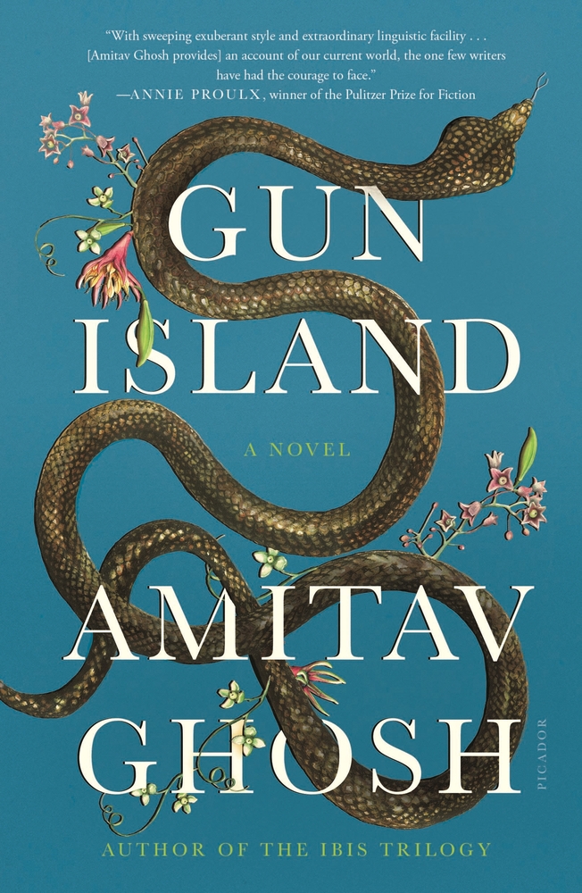 The official book cover for Gun Island by Amitav Ghosh.