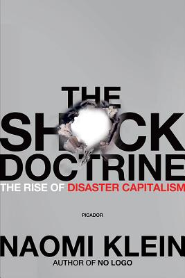 Book cover for The Shock Doctrine by Naomi Klein.