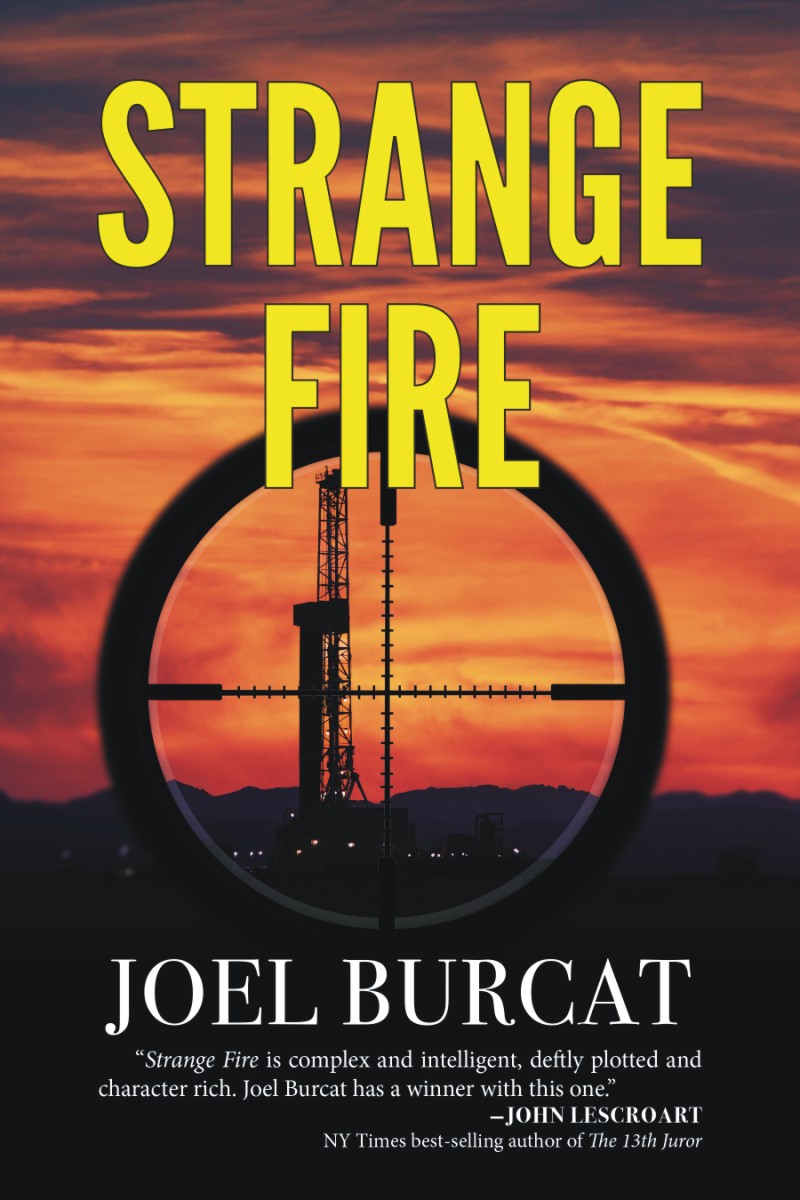 The official book cover for Strange Fire by Joel Burcat.